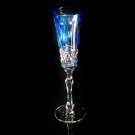 Faberge Xenia Sky Blue Cut to Clear Crystal Flute Faberge Xenia Sky Blue Cut to Clear Crystal Flute