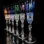 Faberge Xenia Crystal Colored Flutes set of 6