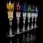 Faberge Xenia Crystal Colored Flutes set of 6
