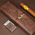 Brizard and Co Premium Burl Walnut Case and  matching dual flame Lighter NIB