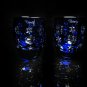 Faberge Galaxy Blue Crystal Shot Glasses in the original presentation case