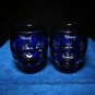 Faberge Galaxy Blue Crystal Shot Glasses in the original presentation case
