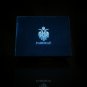 Faberge Galaxy Blue Crystal Shot Glasses in the original presentation case