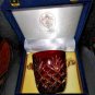 Faberge Odessa Ruby Red Crystal Ice Bucket