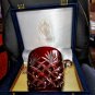 Faberge Odessa Ruby Red Crystal Ice Bucket