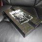 Carbon Fiber Ashtray with Clear Glass Insert 10.5" L x 6" W x 1.25" H. #3515