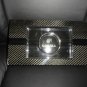 Carbon Fiber Ashtray with Clear Glass Insert 10.5" L x 6" W x 1.25" H. #3515