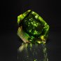 Sommerso Murano | Flavio Poli Green and Gold Faceted Glass Ashtray | Italy