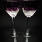 Faberge Firenze Black Crystal Goblet Glasses Set of 2