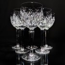 Faberge Clear Crystal Goblet Glasses Set of 6