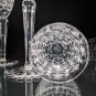 Faberge Clear Crystal Flute Glasses Set of 6