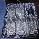 Faberge Clear Crystal Shot Glasses set of 5 NIB