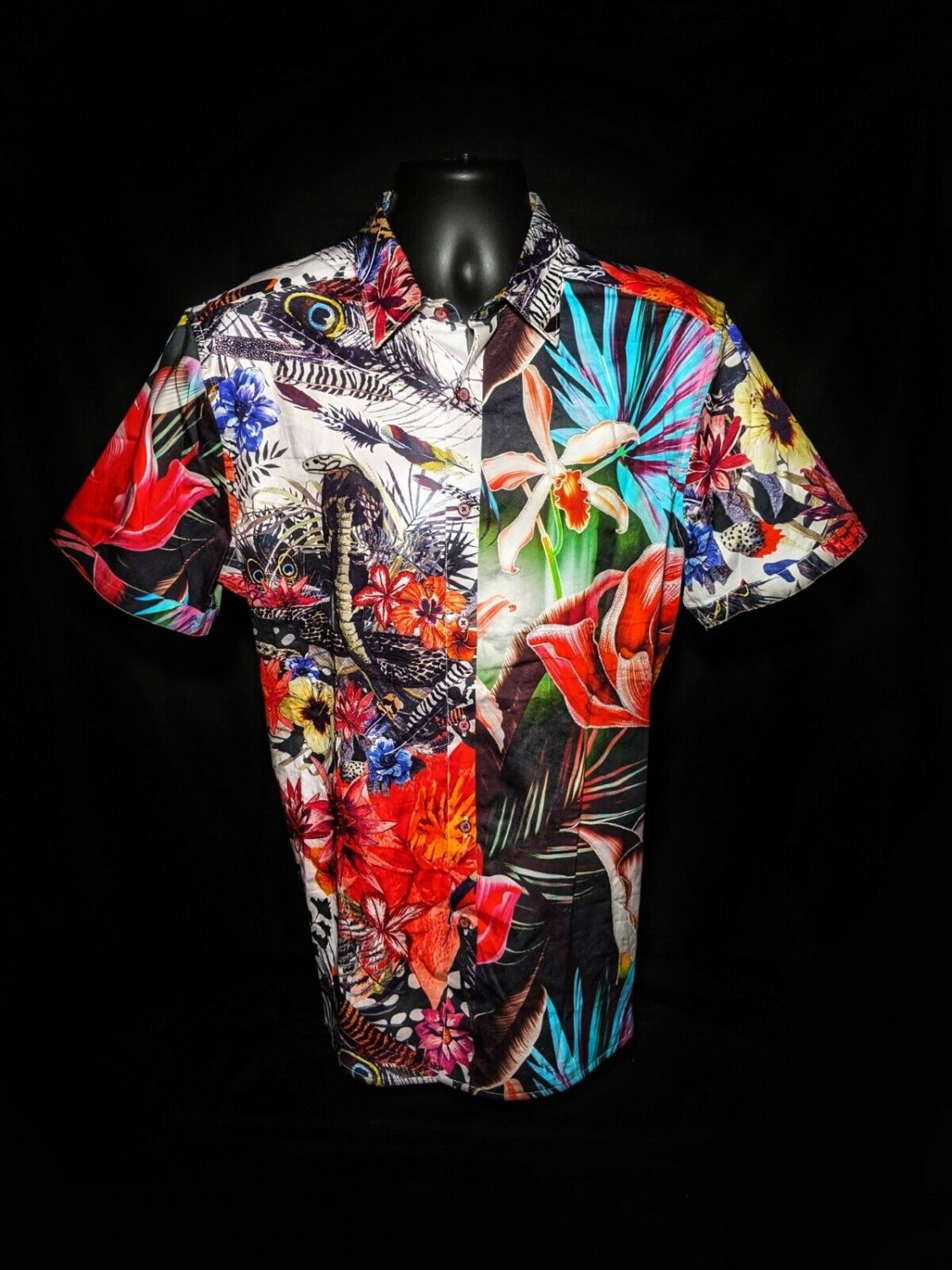 Robert Graham Biscayne  Colorful  Short Sleeve Shirt 2XL New with Tags