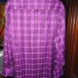 Robert Graham Mens Purple Geometric Button Up Long  Sleeve Shirt Classic Fit XL