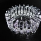 Heavy Clear Glass Sprocket Ashtray 5.5" Diameter by 2" H