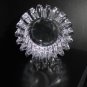 Heavy Clear Glass Sprocket Ashtray 5.5" Diameter by 2" H