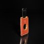 pheasant stainless steel cigar cutter with Capra Brown Leather case NIB