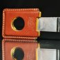 pheasant stainless steel cigar cutter with Capra Brown Leather case NIB
