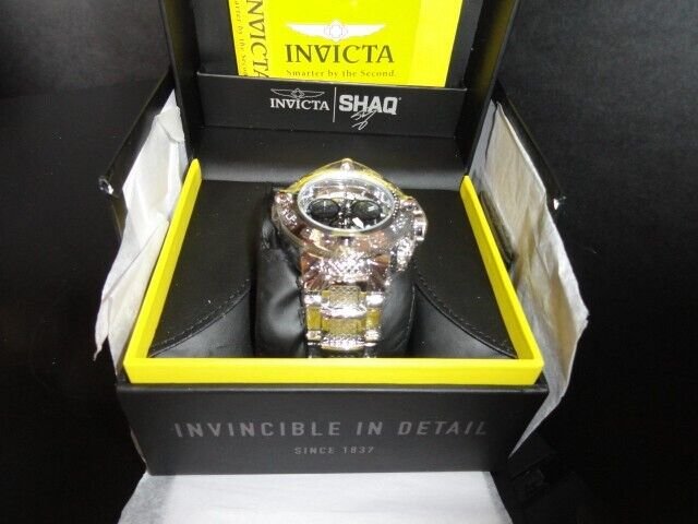 Invicta Shaq 0.13 Carat Diamond Swiss Ronda z60 Caliber Men's Watch 50mm NIB
