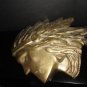 brass  Indian head wall plaque