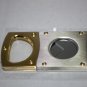 Elie Bleu Cigar Cutter Polished Gold tone Satin Stainless Steel EBC1005 NIB