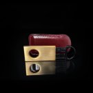 Solingen Cigar Cutter Gold Anodized with Leather Carrying Case