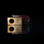 Solingen Cigar Cutter Gold Anodized with Leather Carrying Case