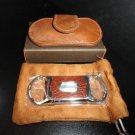 Brizard and Co Antique Saddle  V Cutter with pouch NIB
