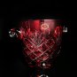 AJKA ODESSA RUBY RED CRYSTAL champagne ICE BUCKET approx 5.5"H