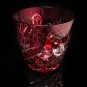 AJKA ODESSA RUBY RED CRYSTAL champagne ICE BUCKET approx 5.5"H