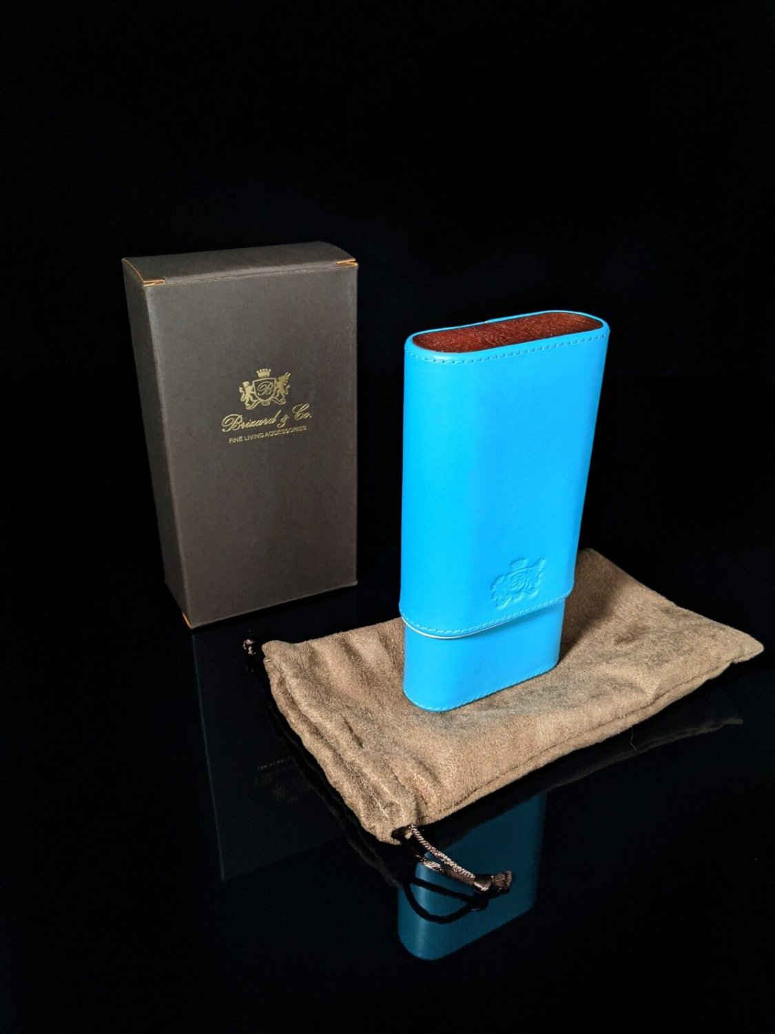 Brizard and Co Positano Leather Cigar Carrying Case NIB