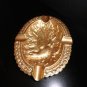 Antique Art Nouvea Brass Ashtray - Solid Brass Ornate Ashtray
