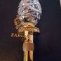 Faberge Clear Etched Crystal Bottle Stopper