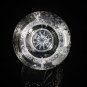 Faberge  Clear Crystal  Footed Rose Bowl Vase Measures 5.75" H x 6" W