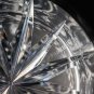 Faberge  Clear Crystal  Footed Rose Bowl Vase Measures 5.75" H x 6" W