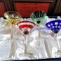 Faberge Crystal Martini Glasses Set of 4 measure 7 3/8" Tall 4 7/8" Wide at rim