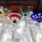 Faberge Crystal Martini Glasses Set of 4 measure 7 3/8" Tall 4 7/8" Wide at rim