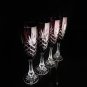 Faberge Odessa Purple Crystal Champagne Flutes Set of 4 NIB