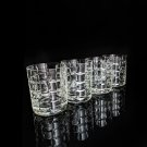 Faberge Clear Crystal  Whiskey Glasses Set of 4 NIB