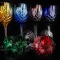 Faberge Odessa Crystal Colored Tall Wine Goblets without case