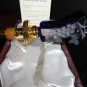Faberge Blue and Clear Cut Crystal Bottle Stopper NIB
