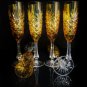 Faberge Odessa Yellow Gold Champagne Flutes NIB