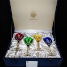 Faberge Regency Colorful Crystal Goblets NIB