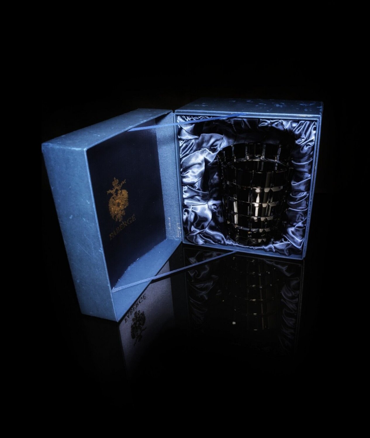 Faberge Metropolitan Black Crystal ice  Bucket NIB
