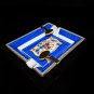Elie Bleu Alba Blue Cigar Ashtray with Gold Rests NIB