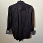 Envy Couture Slim Fit Black Long Sleeve Button Down Casual Shirt Size Medium