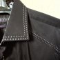 Envy Couture Slim Fit Black Long Sleeve Button Down Casual Shirt Size Medium