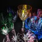 Faberge Odessa Crystal Colored Wine Glasses Set of 6