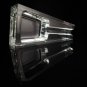 Dunhill Crystal Ashtray in original wood case. Has chip on bottom edge