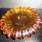 Amber Glass 7" Ashtray âSunburstâ